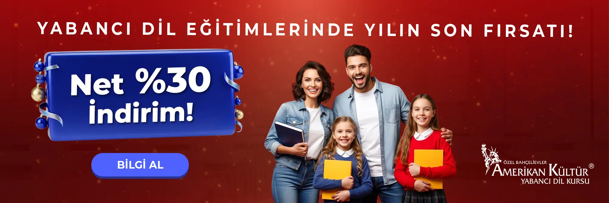 Yabancı Dil Eğitimlerinde Yılın Son Fırsatı! Net %30 İndirim!